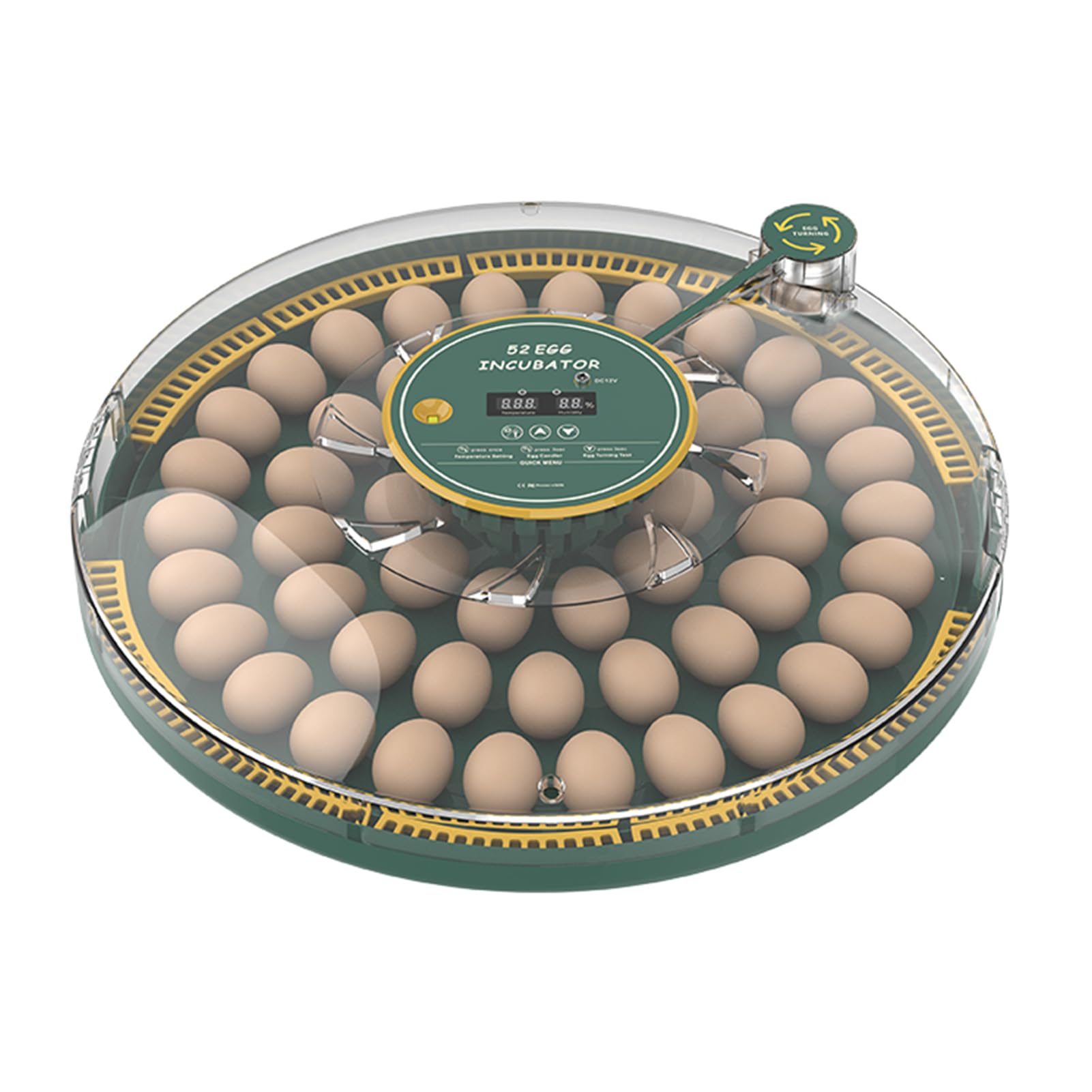 Walmeck 52 Incubatore Eggs Automatico Trasporto di di Controllo dell'umidità Visualizza Incubatrice di Cova di Pollo (Plug)
