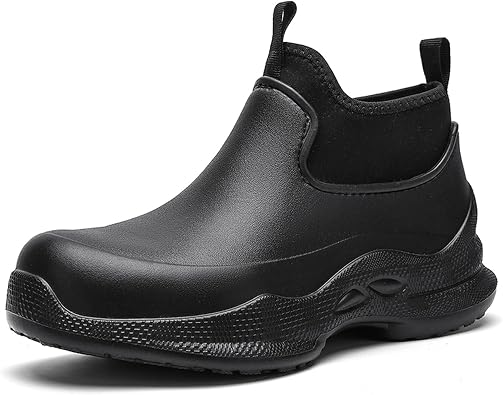 Nutropa Non Slip Work Boots for Men Waterproof Oil Resistant Lightweight for Garden Clogs Kitchen Chef Shoes Casual Outdoor Rain Boots