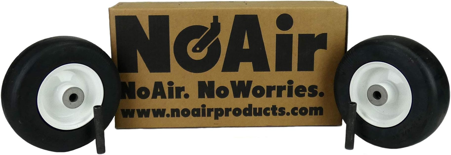 NoAir (2) Walker Flat Free Tire Assm 8x3.00-4 Replaces 8715-3, 5715-3, 5715-4, 4218