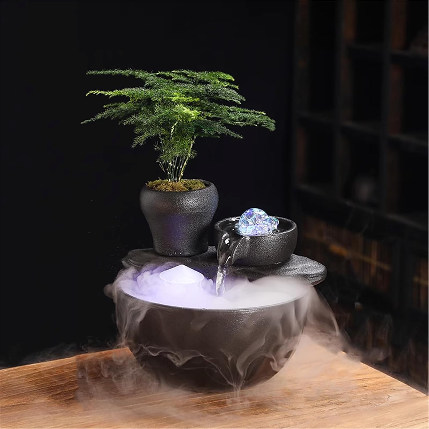 TV Friendly Water Fountain for Living Room Indoor Tabletop Fountain-shape1