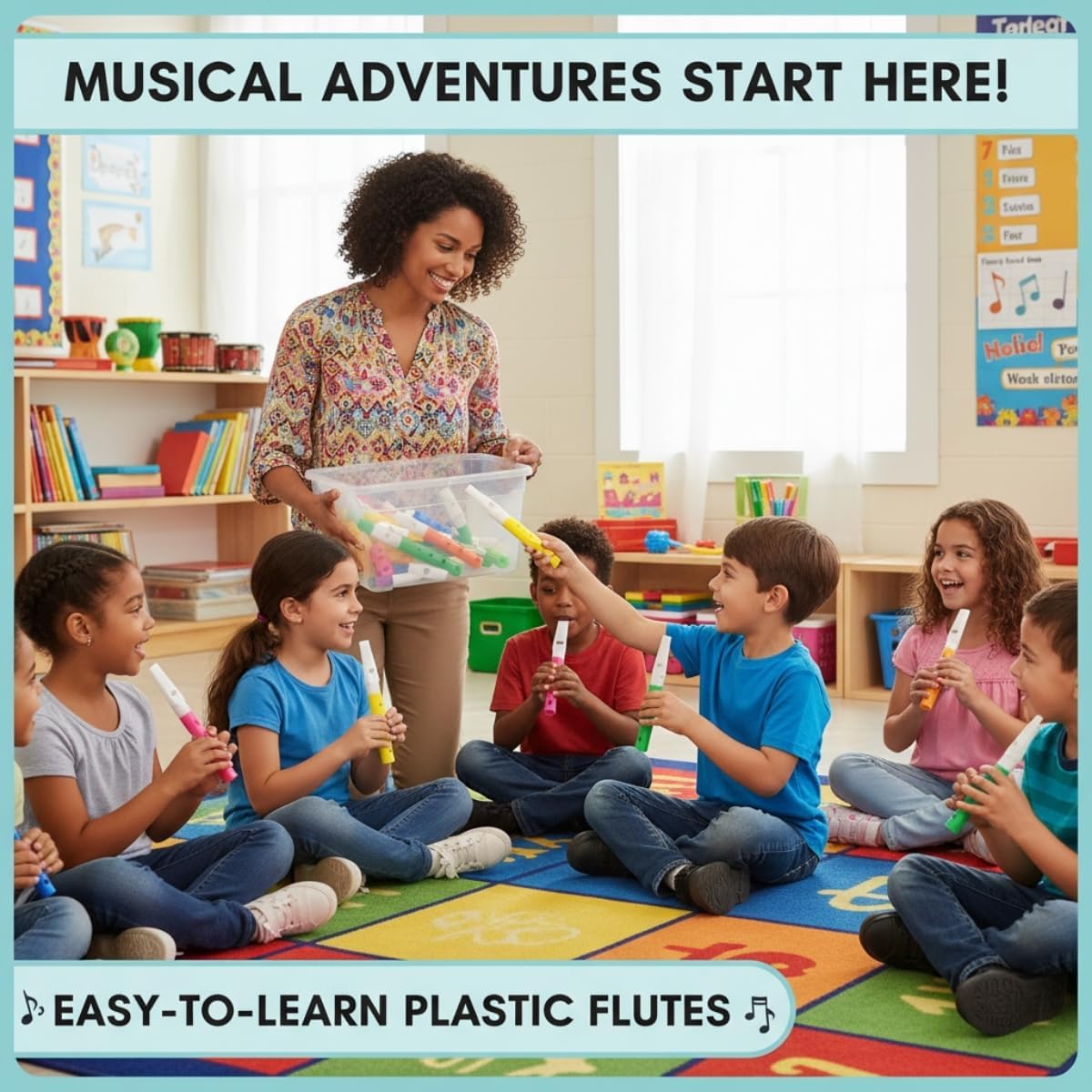 Bulk 48 Pc Bright Mini Flutes for Kids – Colorful Plastic Toy Noisemakers for Birthday Parties, Carnivals, Classroom Rewards, Party Favors, Goody Bags, Celebrations & Fun Group Activities