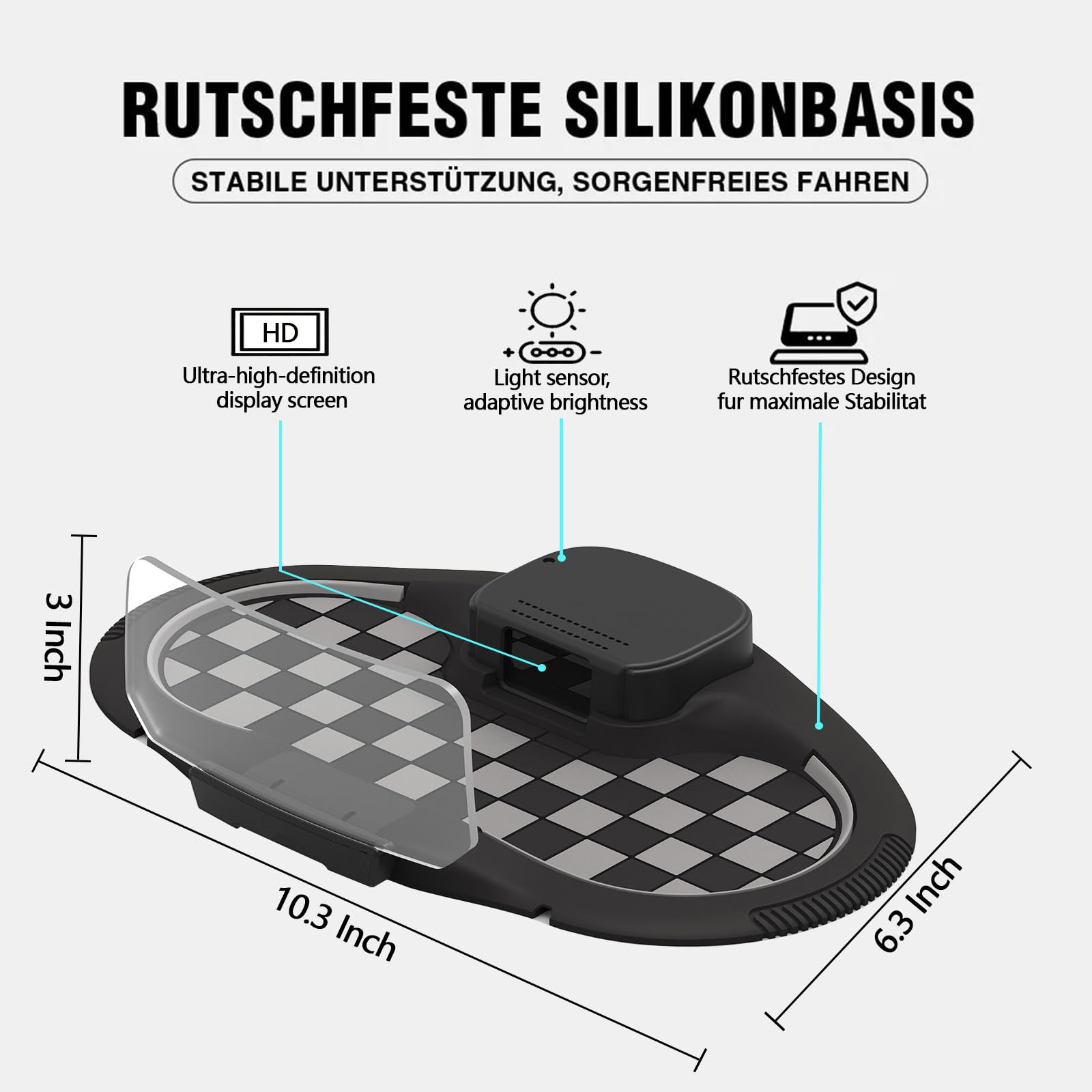 VIVIHUD HUD Wyświetlacz samochodowy GPS V5 Ultra Head Up Display, projektor na szybie, prędkościomierz z bezprzewodowym CarPlay, Android Auto, diagnostyka, prędkościomierz z ostrzeżeniem, wtyczka Plug