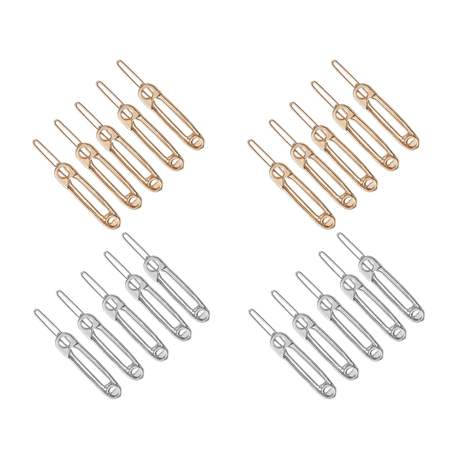 Photo 1 of 20PCS Pin Hair Clip, Alloy Brooch Pin Shape Barrettes for Women Girls, Hollow Headwear Hair Accessories