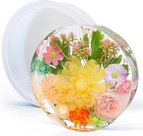 Moldes redondos de 9 pulgadas para resina (9 pulgadas), moldes de resina epoxi profunda para preservación de flores, arte de resina, resina de