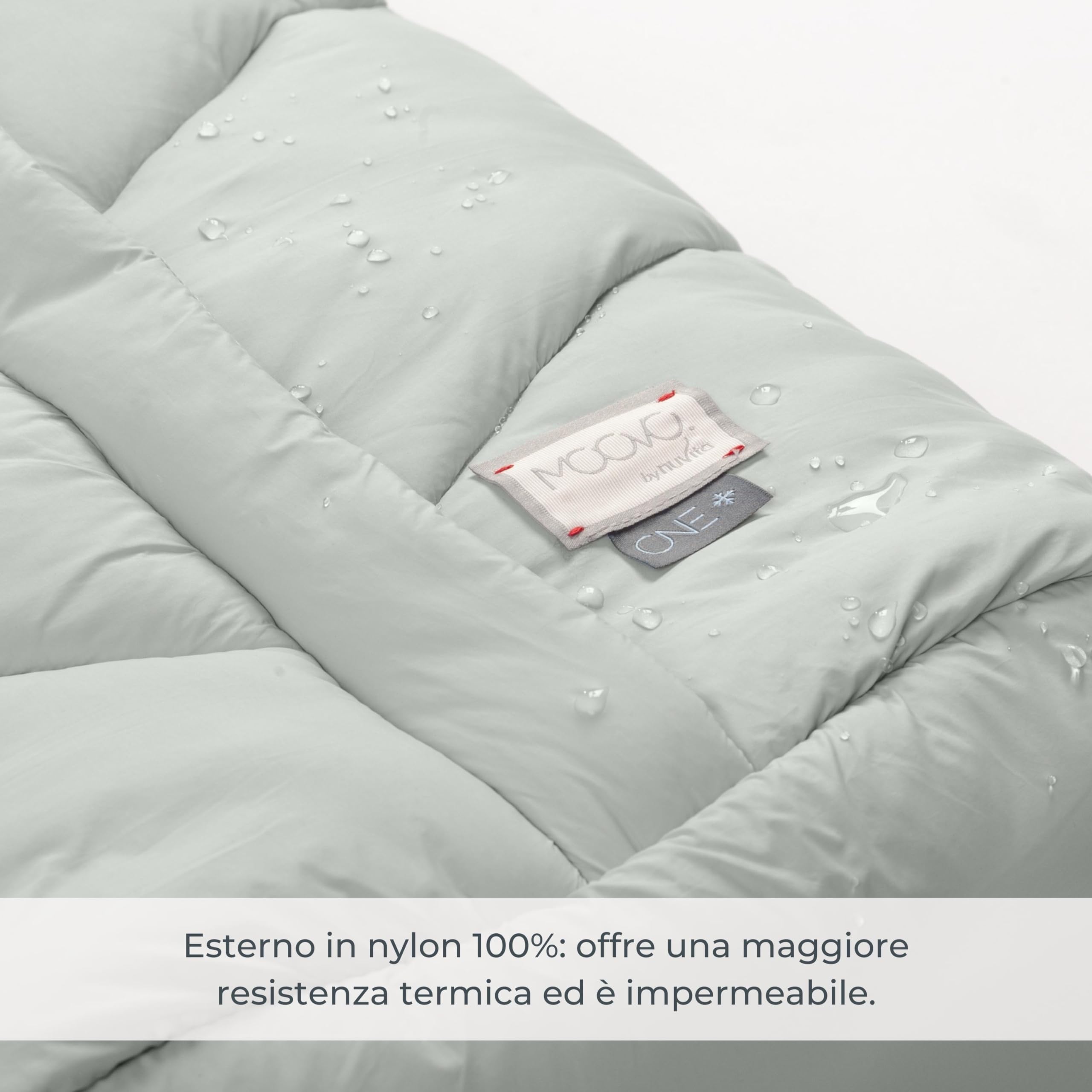 Nuvita 9920 Ovetto One+ | Sacco universale per passeggini e seggiolini auto | Protezione da 0 a 6 mesi (80cm)| Protezione fino a -18°C e Impermeabilità anti vento | Nero