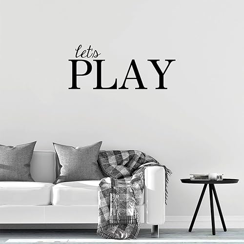 Miniatura 5 de Calcomanías murales Art Decor Let's Play, calcomanía de vinilo para decoración de pared del hogar, calcomanías de pared extraíbles para sala de