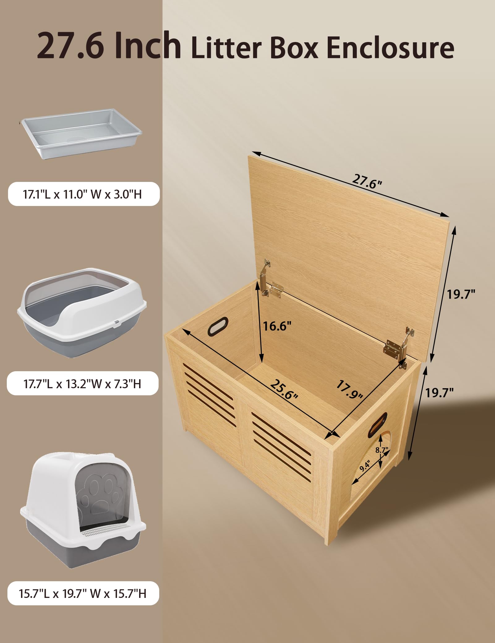 置物 maocat Amazon.com: DINZI LVJ Litter Box Enclosure, Flip Top Litter