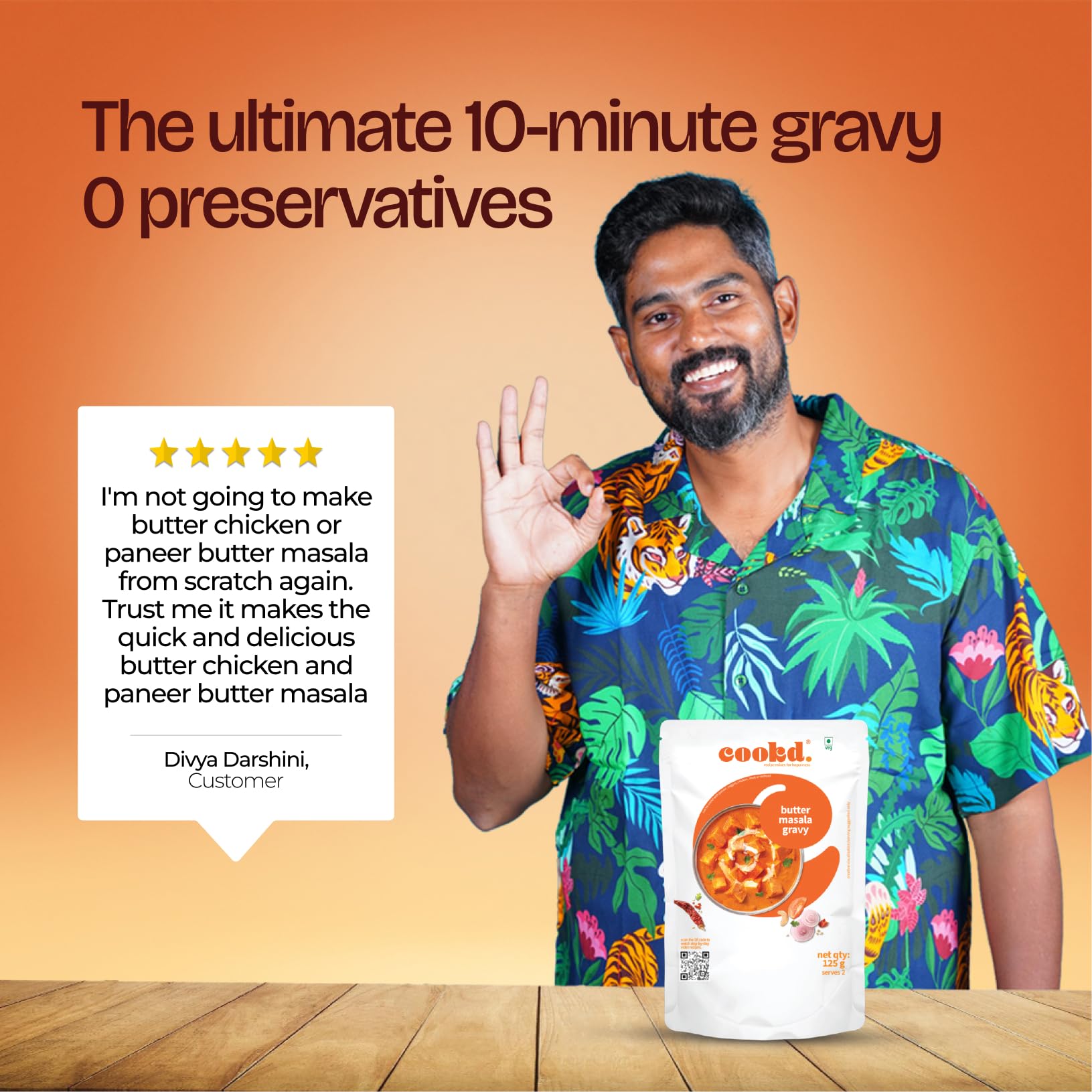 Cookd Butter Masala Gravy 125g | Can be made with Paneer, Vegetables, Chicken | No Added Flavours, Preservatives & Artificial Colors - Image 5 thumbnail