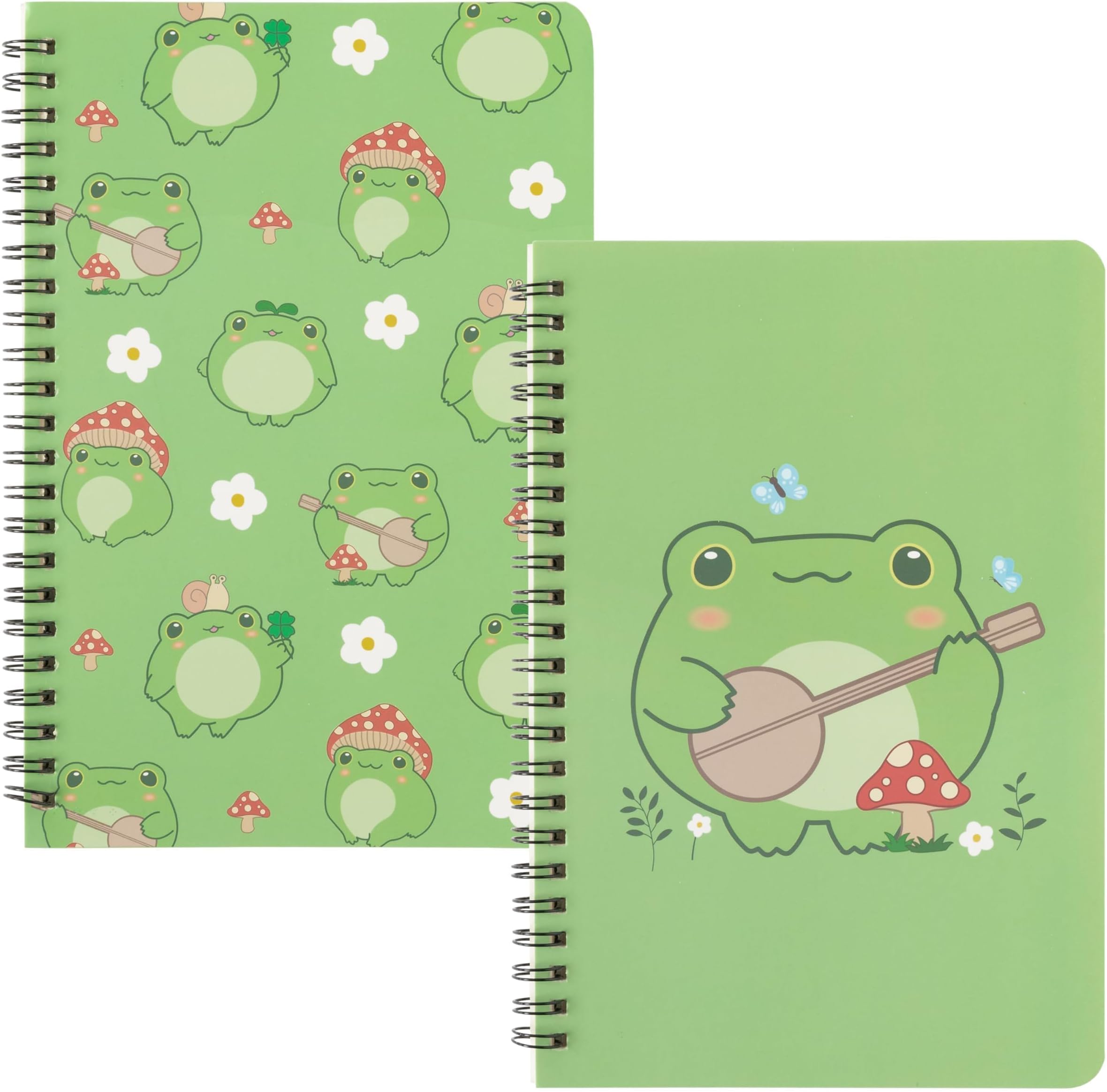2 A5 Frog Spiral Notebooks