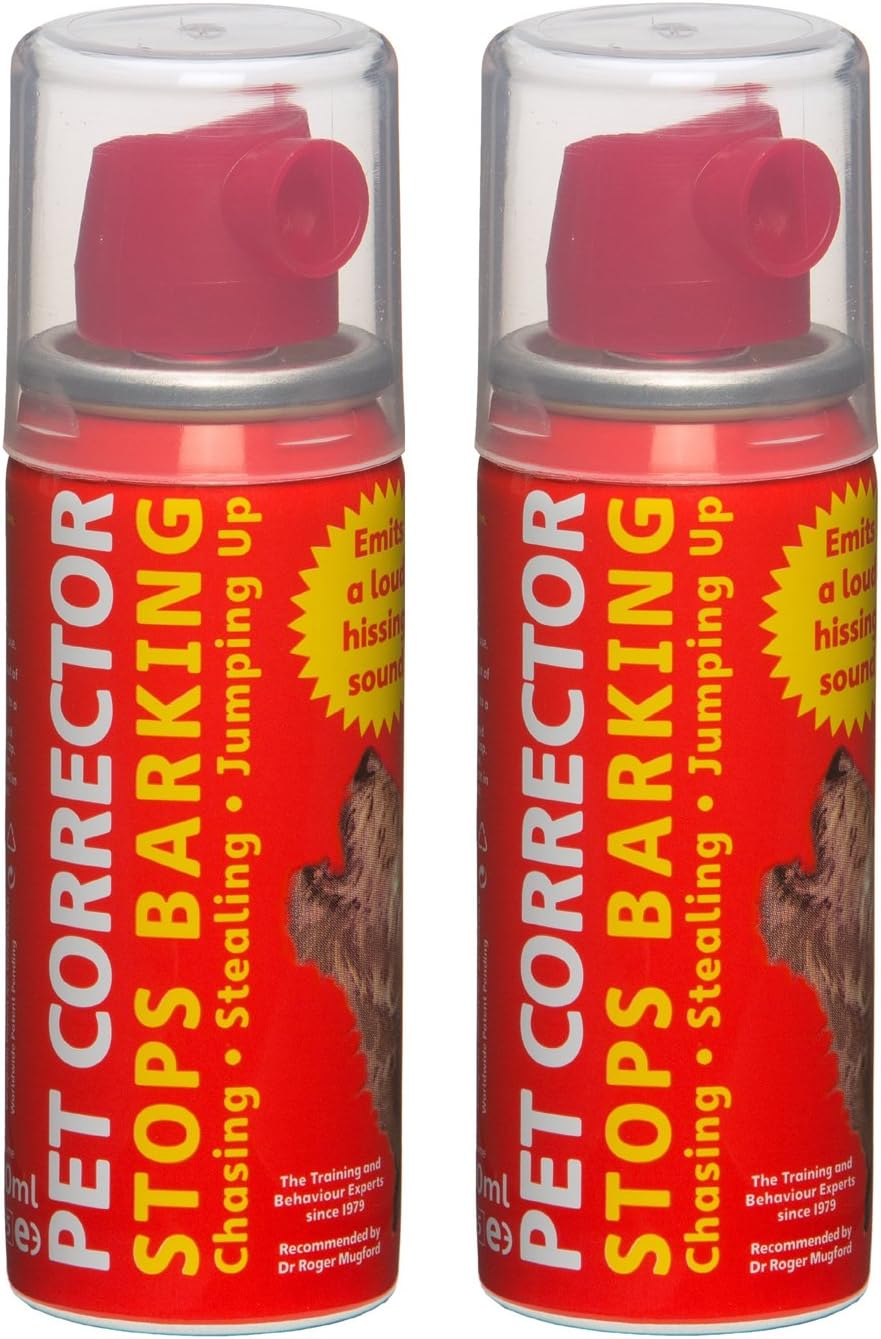 2 x Dog Sonic Dog Spray 70g Corrector Sound from Compressed Air for