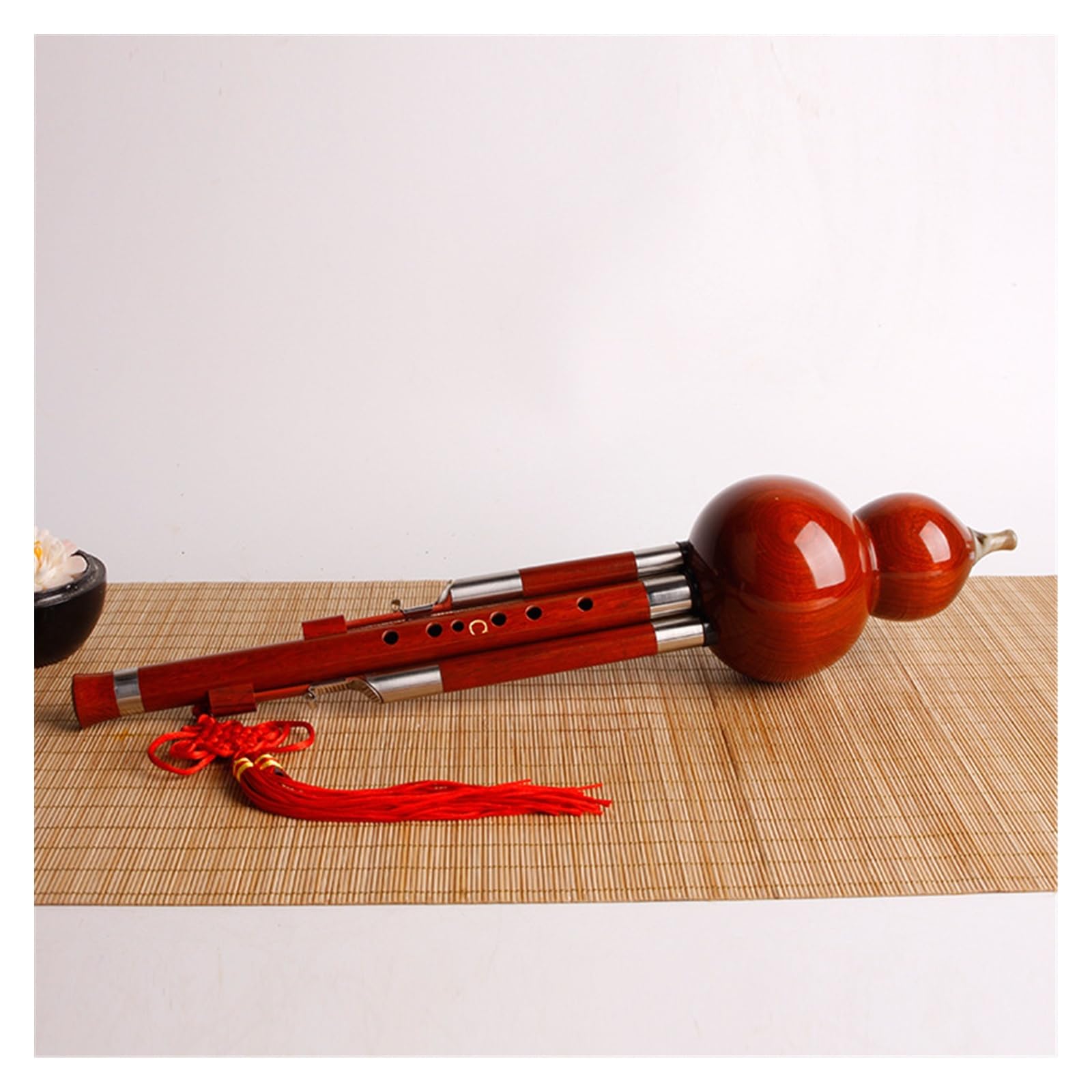 Hulusi – Instrument À Vent National Chinois, Kit De Flûte Cucurbit En Acajou Classique Exquis Avec Étui Professionnel Hulusi