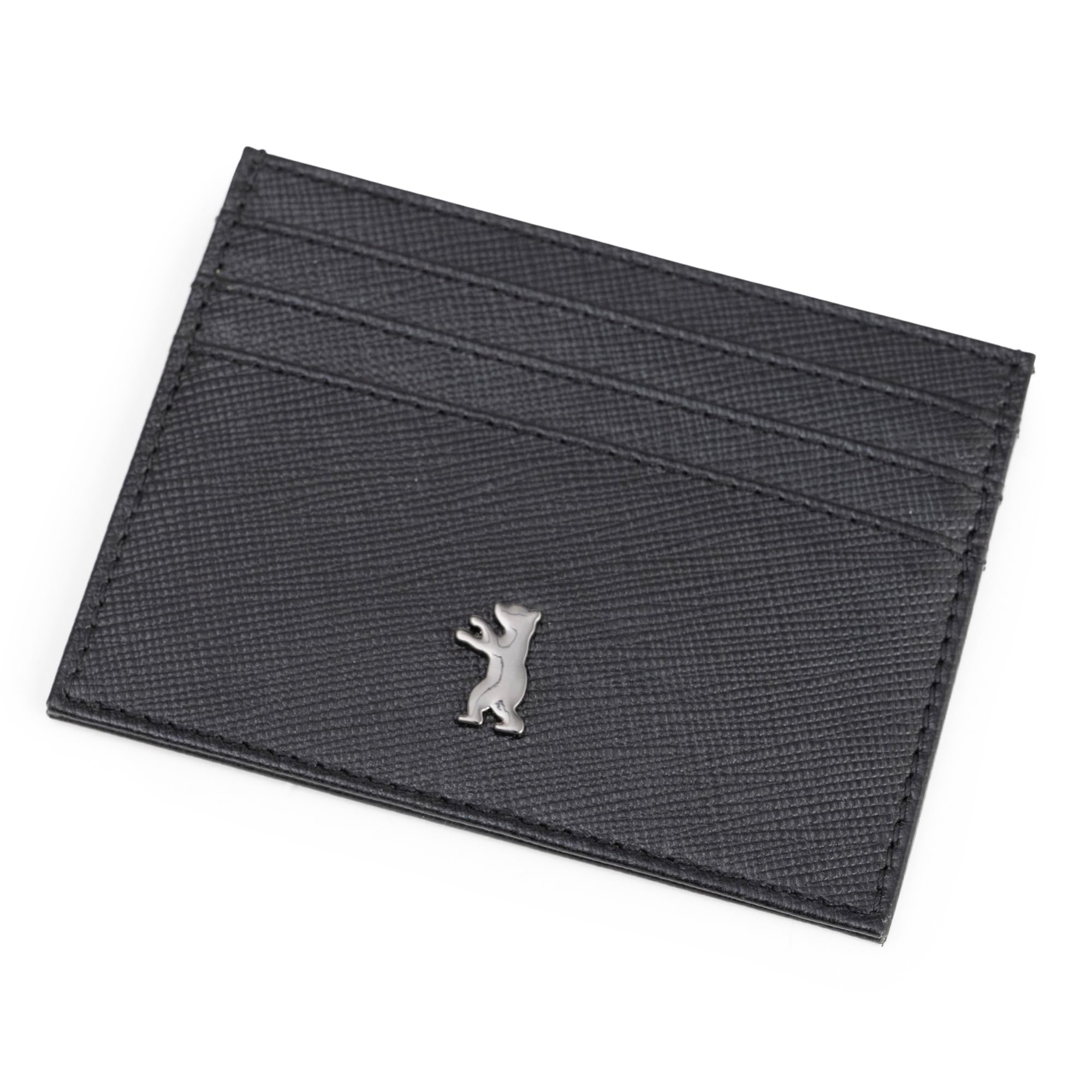 Berliner Bags Premium Kartenetui Hugo aus Leder, Slim Kreditkartenetui mit RFID-Schutz und Geschenkbox, für Herren und Damen - Schwarz