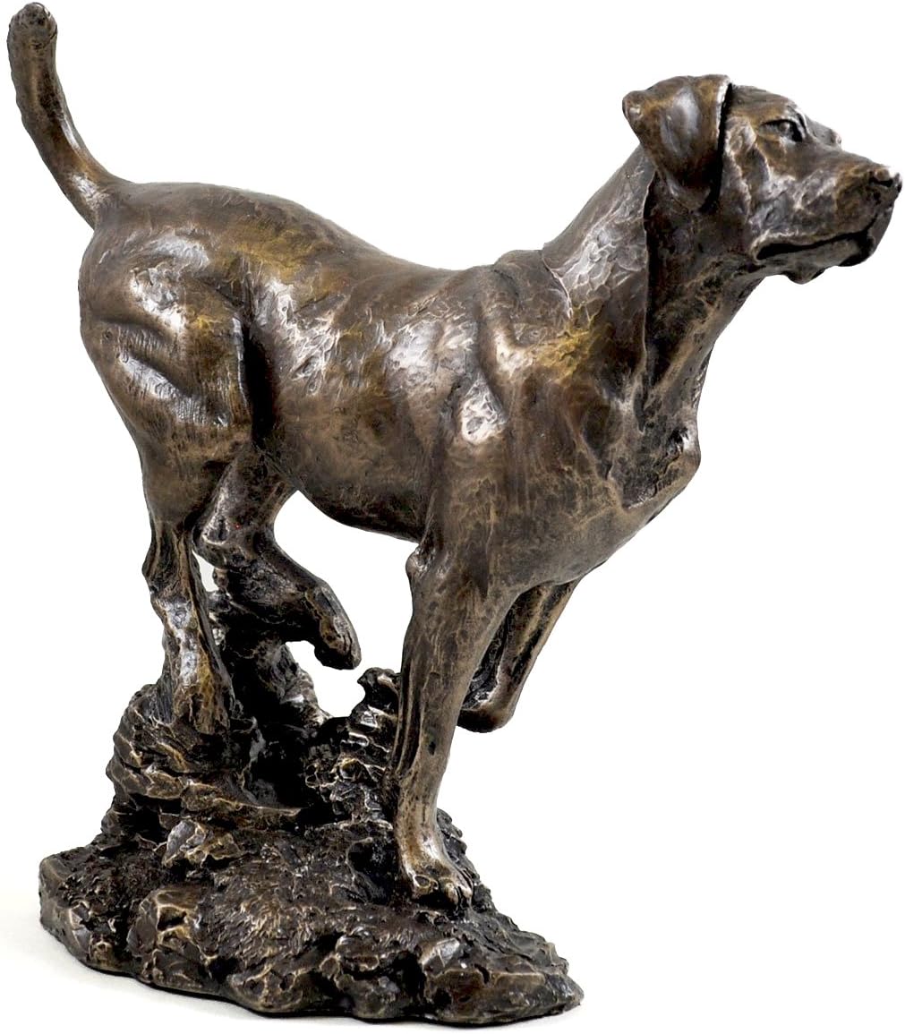 Bronze Labrador Dog Sculpture Signed David Geenty