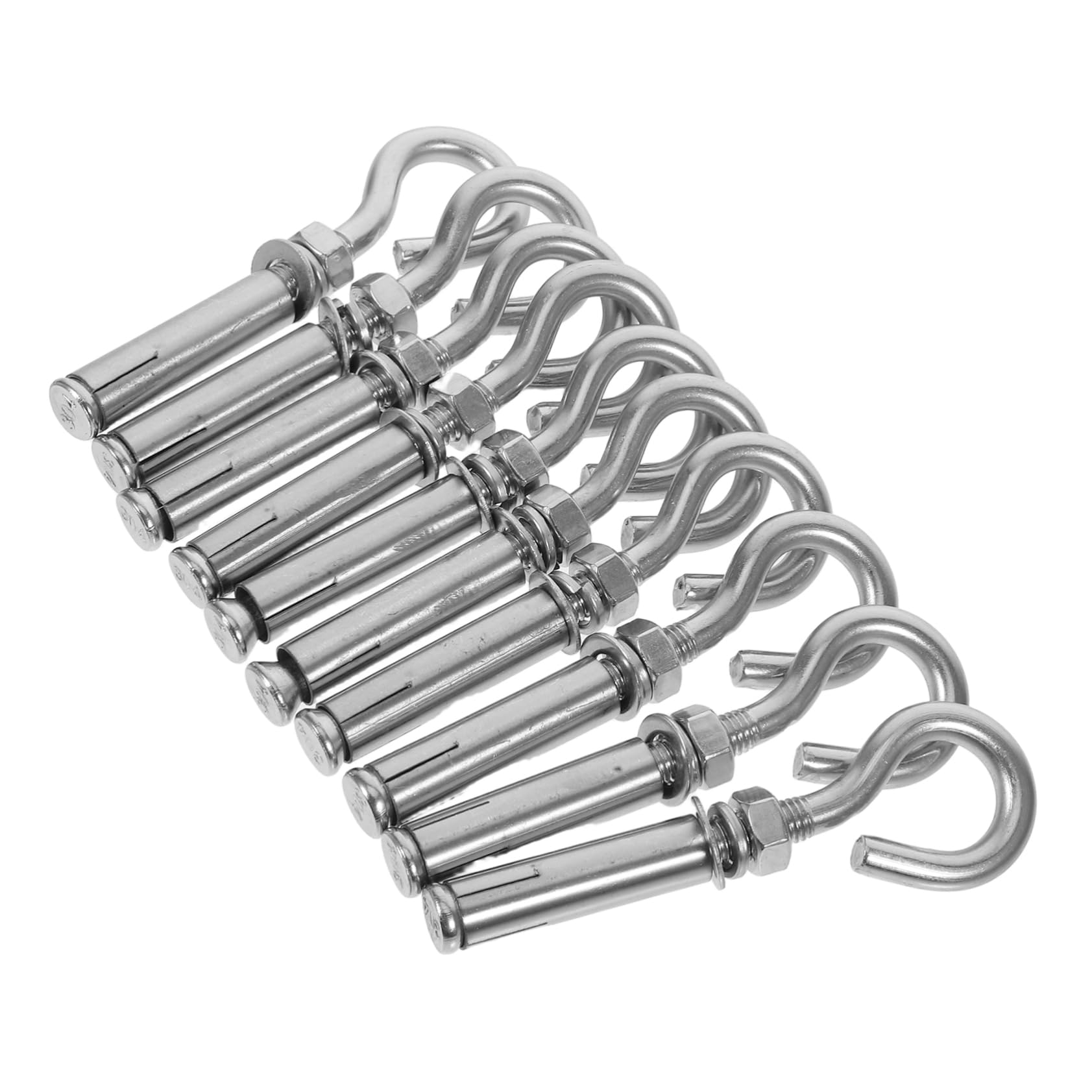 ARTIBETTER 10pk Heavy Duty Stainless Steel Expansion Hooks Concrete Wall Eye Bolt for Hanging Swivel Hardware Hooks Drywall Bolt Industrial Outdoor Use