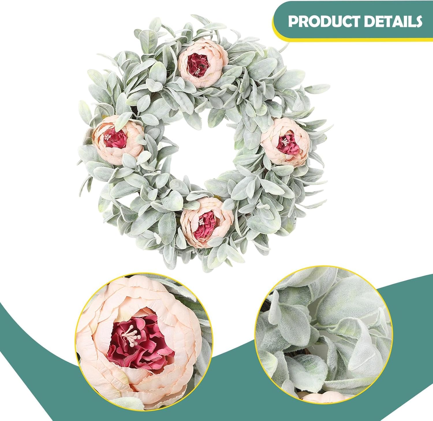 Artificial Front Doors Wreath Spring Wreath Centerpieces Home Decoration Decoration Hanging Ornament for Window Wedding Home