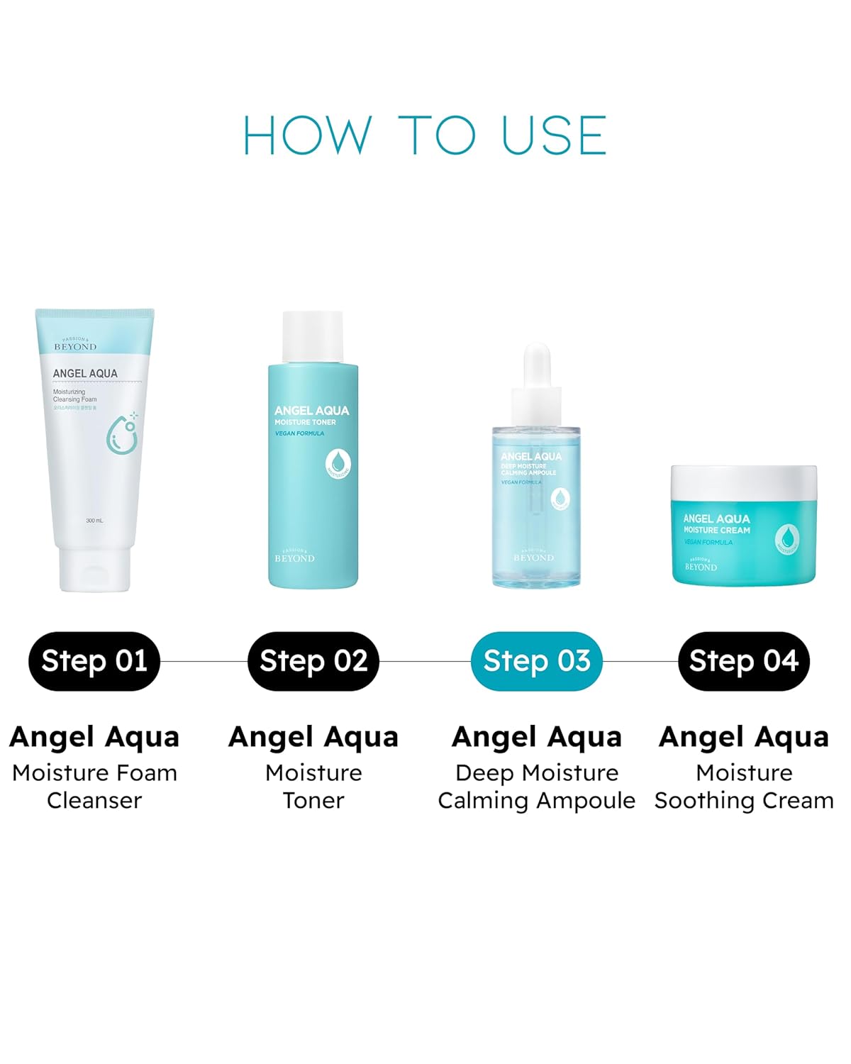 BEYOND Angel Aqua Moisture Ampoule (1.7fl oz*2, Pack of 2) - Deep Hydration Serum for Sensitive Skin, Barrier Strengthening. Vegan Formula Korean Skin Care. Chervil, - Image 6