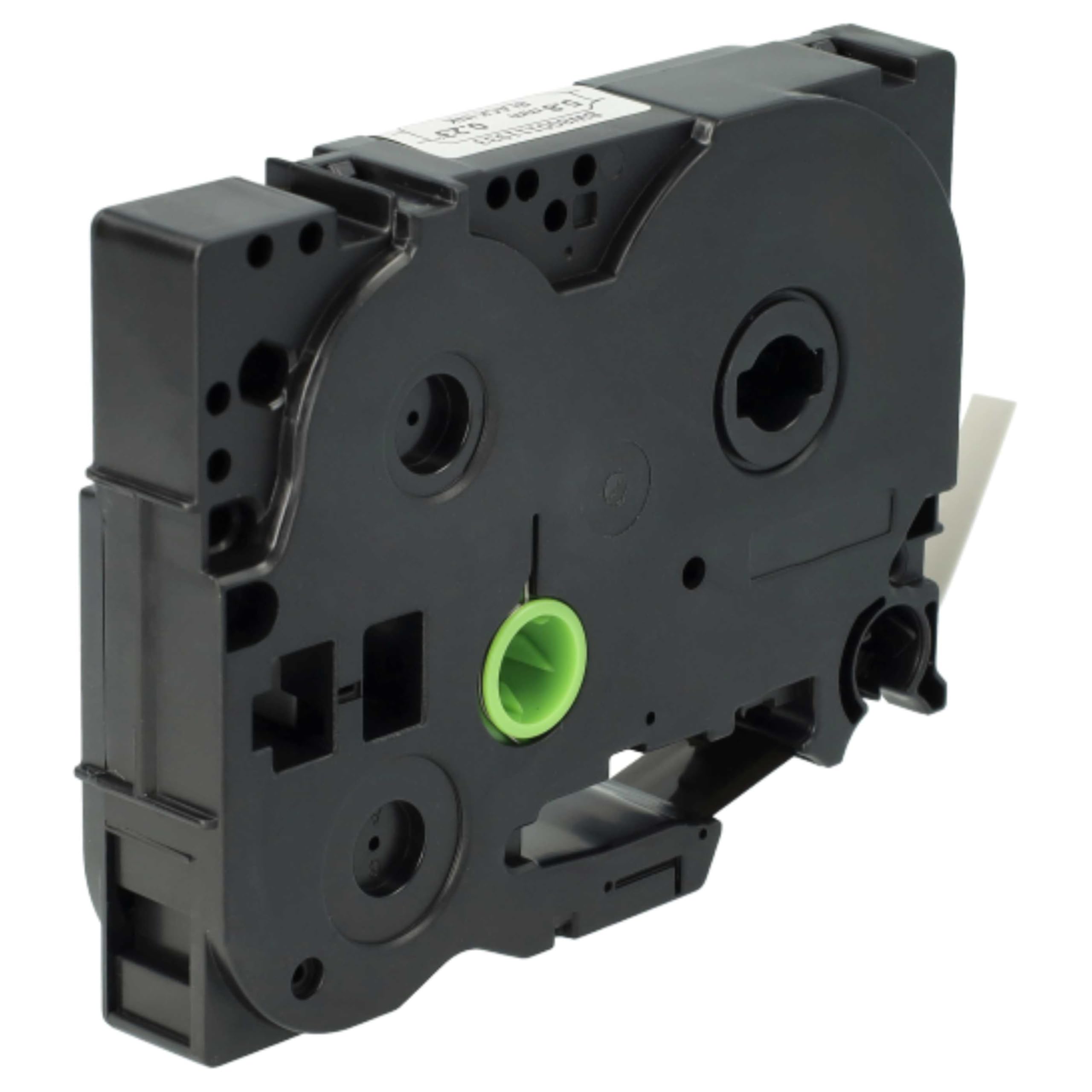 vhbw 5x taśmy kompatybilne z Brother P-Touch PT-P900W drukarka etykiet 1,5 m x 5,8 mm czarno-białe, kaseta z tuleją termokurczliwą
