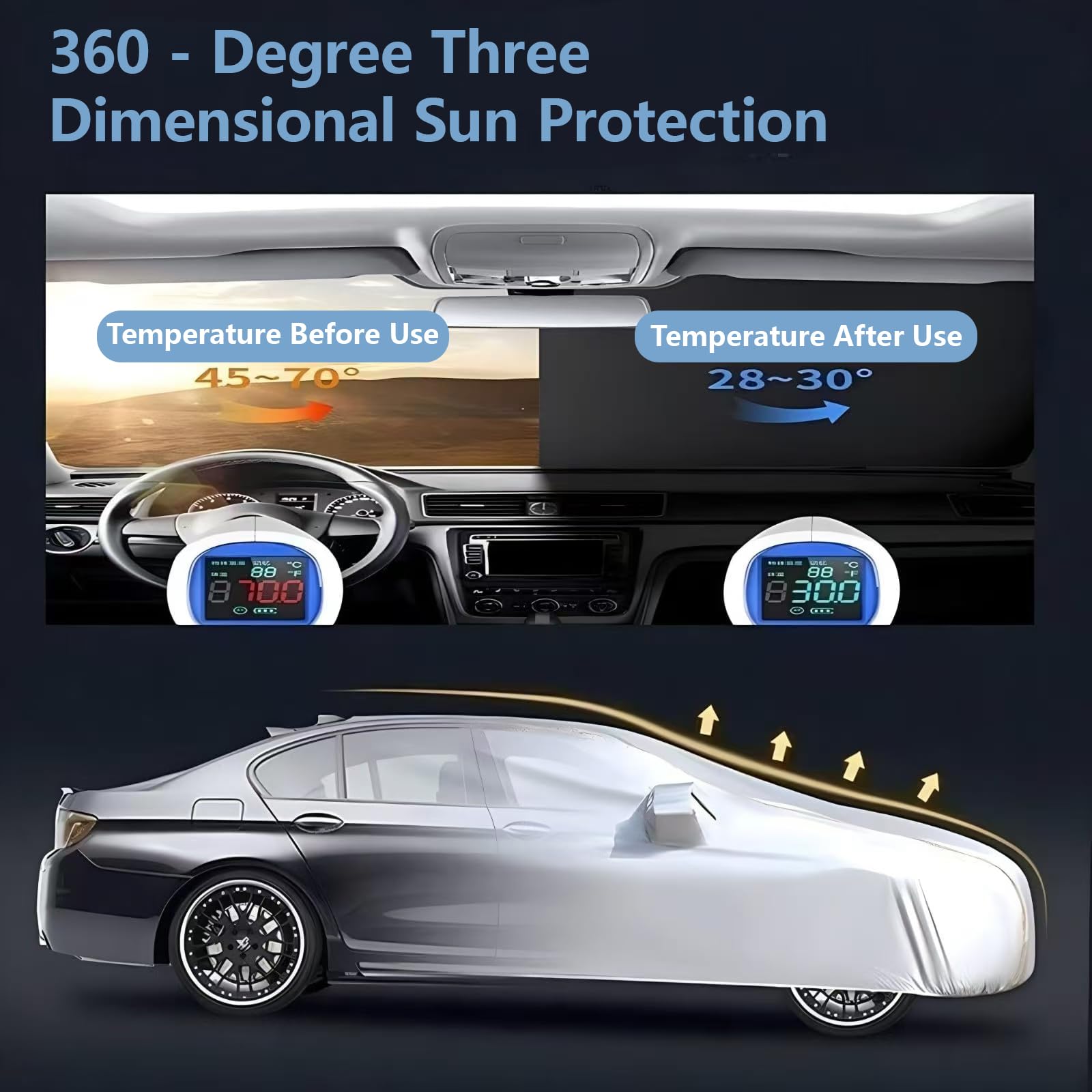 Bâche Voiture Extérieur pour BYD Seal U/DM-i (2023-2025), Housse de Protection Étanche Imperméable Respirante Résistante au Soleil, au Vent,Neige Pluie b66