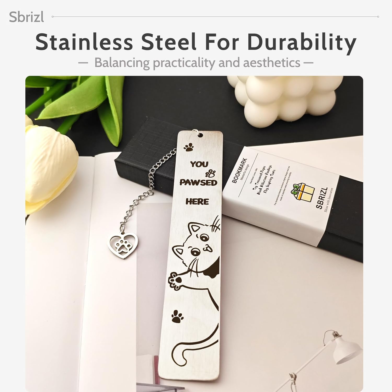 Cat Bookmarks for Reading Women, Ideal Book Lovers Gifts,Christmas Stocking Stuffers for Kids,Gifts for cat Lovers.Cute Bookmarks for Cat Lovers and Reading Enthusiasts (3 Piece) Hello cat - Image 2