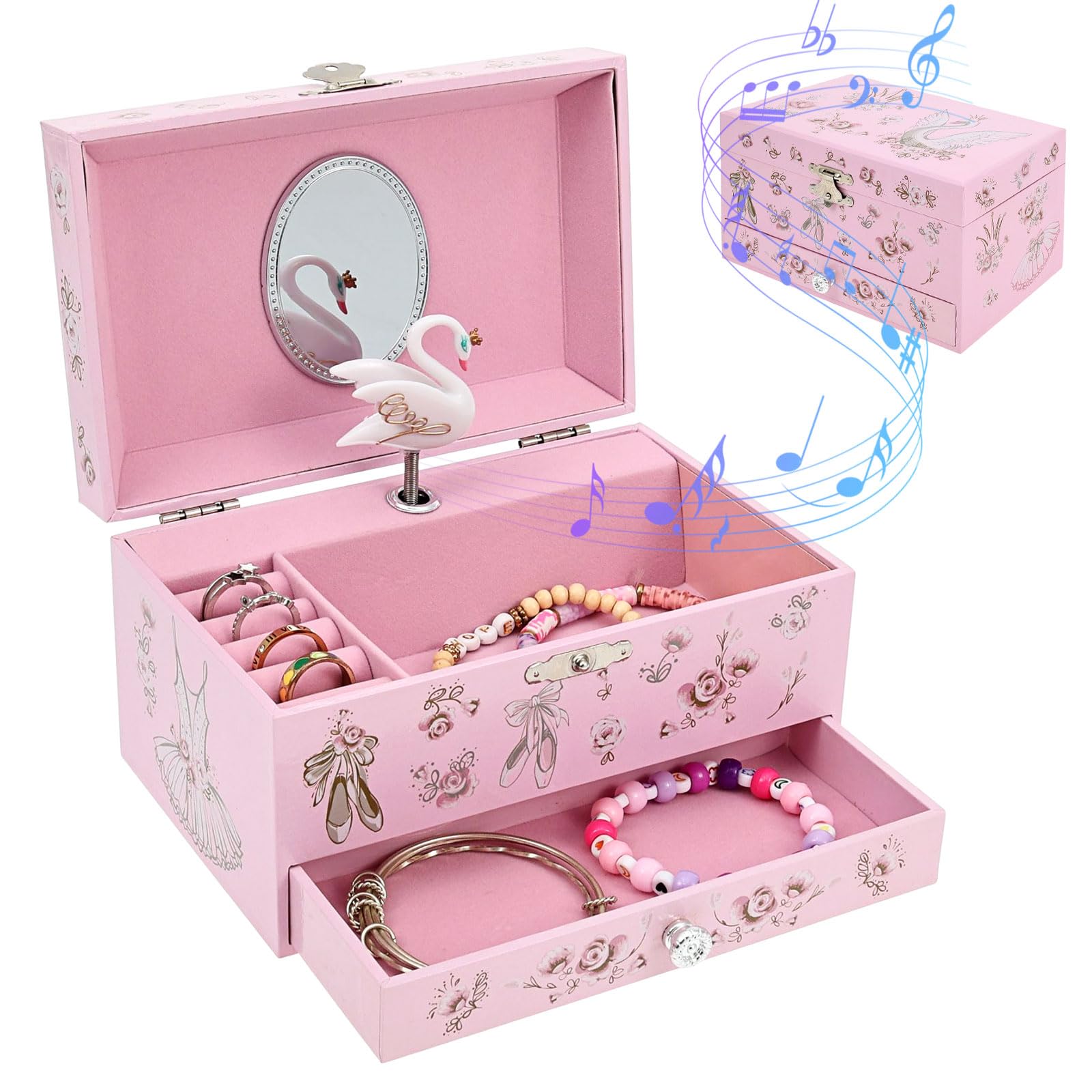 RHAIQBVC Ballet Music Jewellery Box