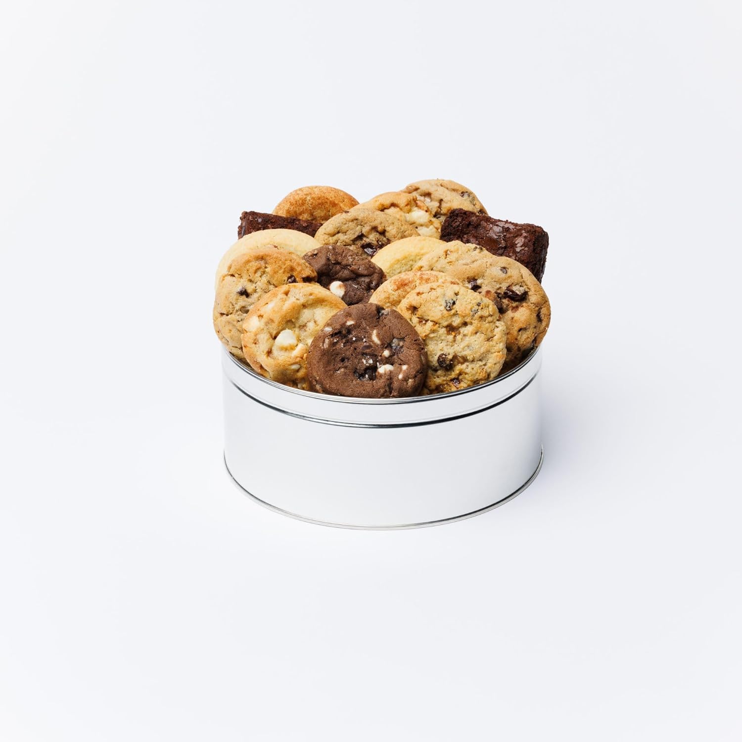 Christie Cookies Assorted Variety Pack, Greatest Hits 16 Gourmet Cookies & Brownies, Silver Tin