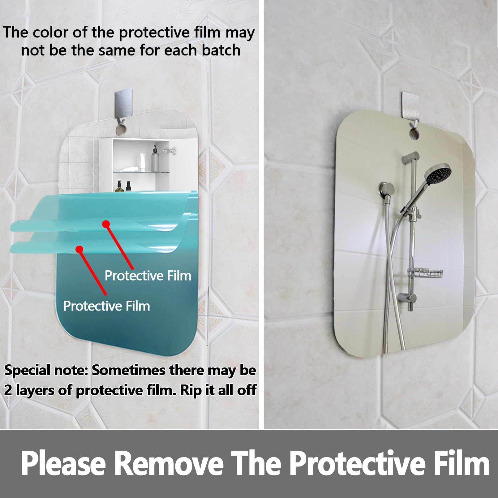 Fogless Shower Mirror - Shave & Makeup FREE SHIPPING -2