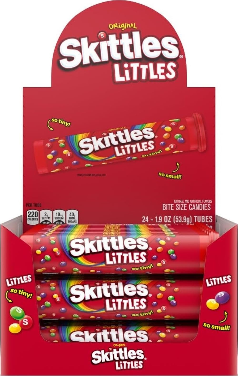 SKITTLES Original Littles Chewy Candy, confezione da 24 pezzi, 54 ml