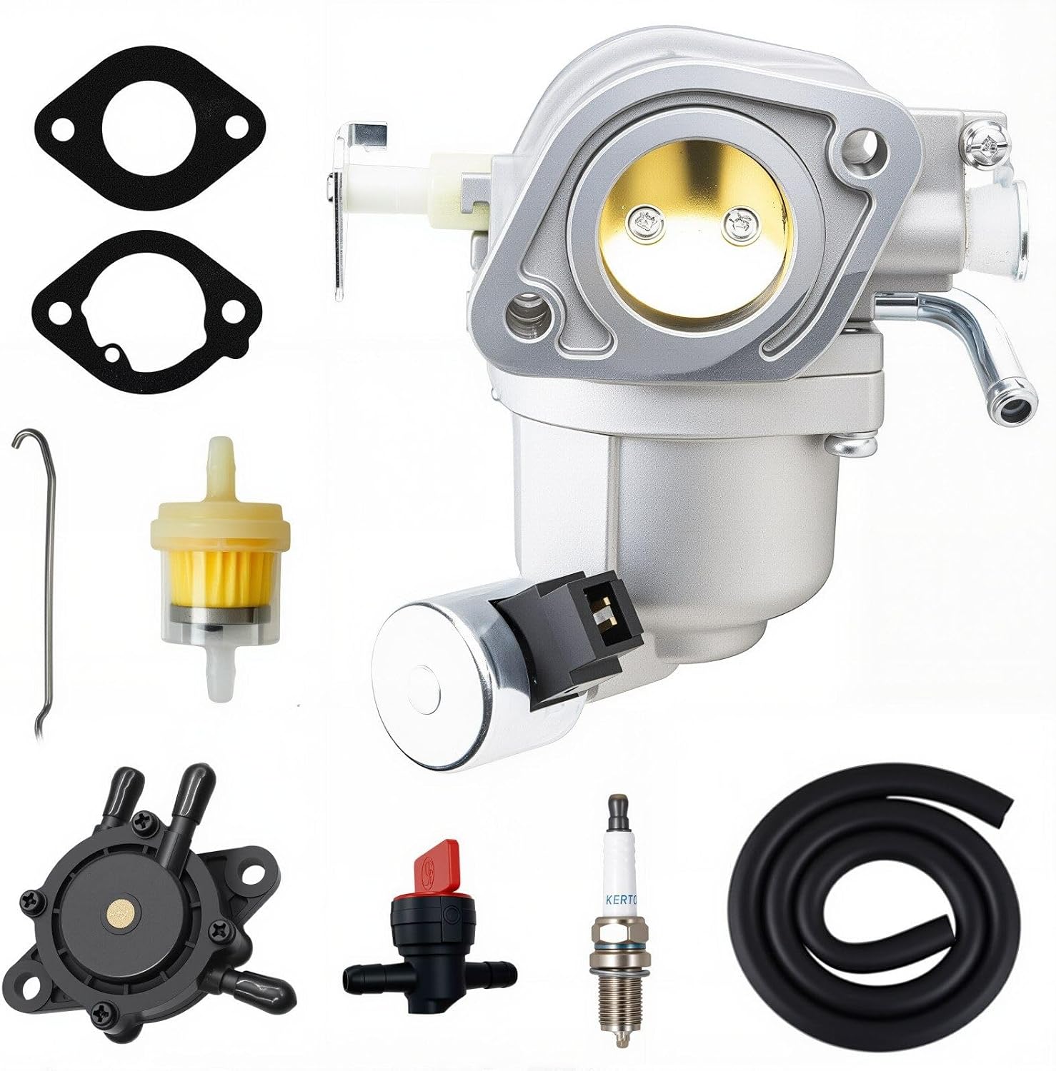 596033 Carburetor Compatible with B&S 597128 596375 40U777 40U877 44U577 44U677 44U877 44J677 44N777 44N877 Engines Replacement Carb with Fuel Pump