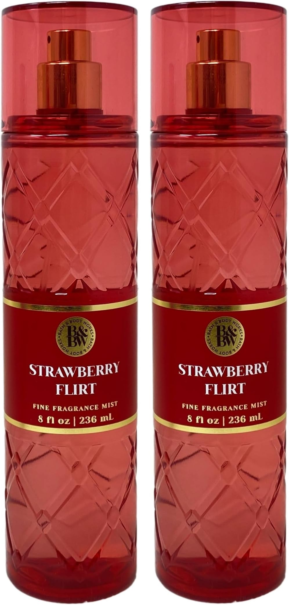 Bath & Body Works Strawberry Flirt 2 Pack Fine Fragrance Mist Bundle - Full Size