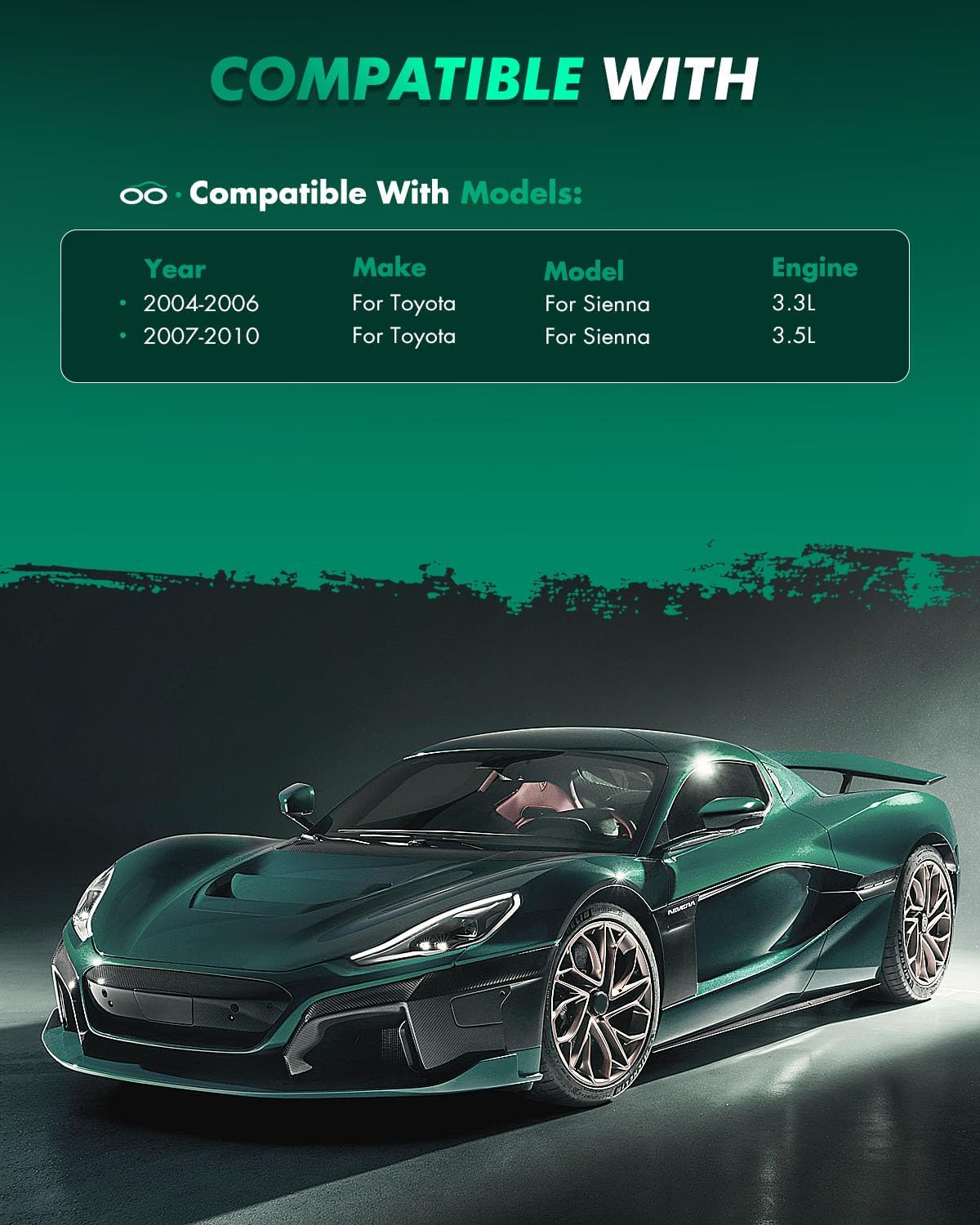 SCITOO D906 D995 Front Rear Brake Pads Sets Fit For Toyota For Sienna 2004-2010