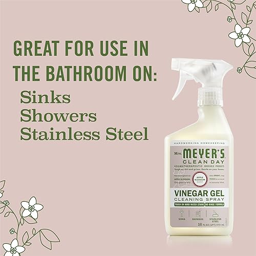 Miniatura 6 de MRS. MEYER'S CLEAN DAY Spray de limpieza de gel de vinagre, uso en baño, fórmula sin enjuague, ingredientes de limpieza derivados de plantas, flor