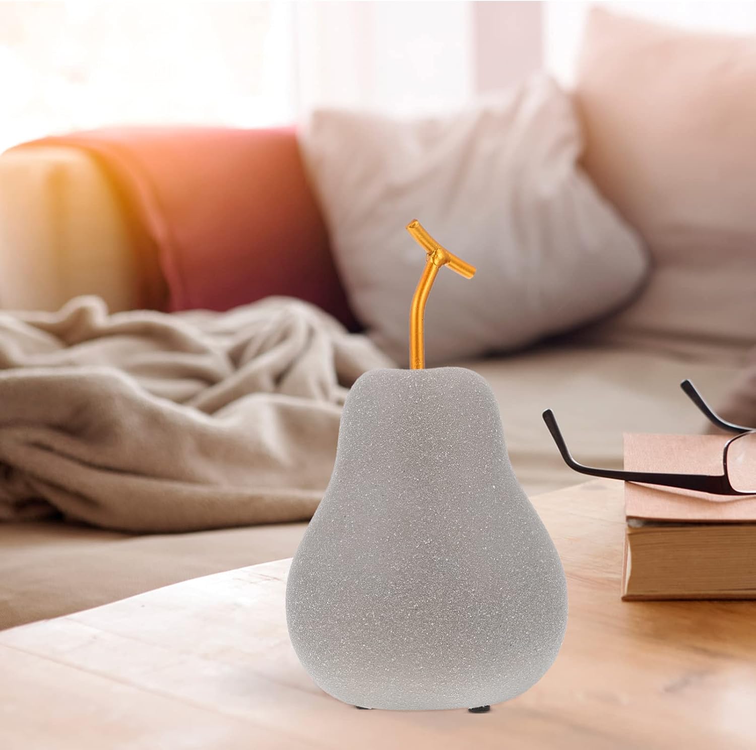 VICASKY 1pc Chic Ceramic Fruit Ornament Lifelike Decorative for Home Decor Party Table Centerpiece and Holiday Celebrations Adorable Faux Fruit Decoration for Lasting Memories