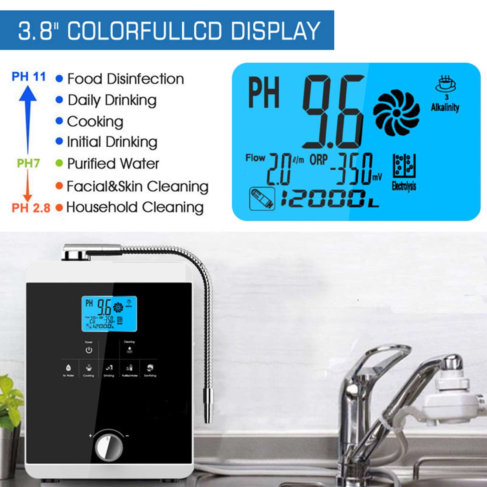 Amazon | アルカリ水機、水イオン化機、水素水生成器、pH 3.5