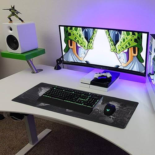 Miniatura 4 de Tapete para mouse extendido grande para jugar videojuegos 354 x 157 x 012 pulgadas antideslizante base de goma y bordes cosidos para gamers oficina