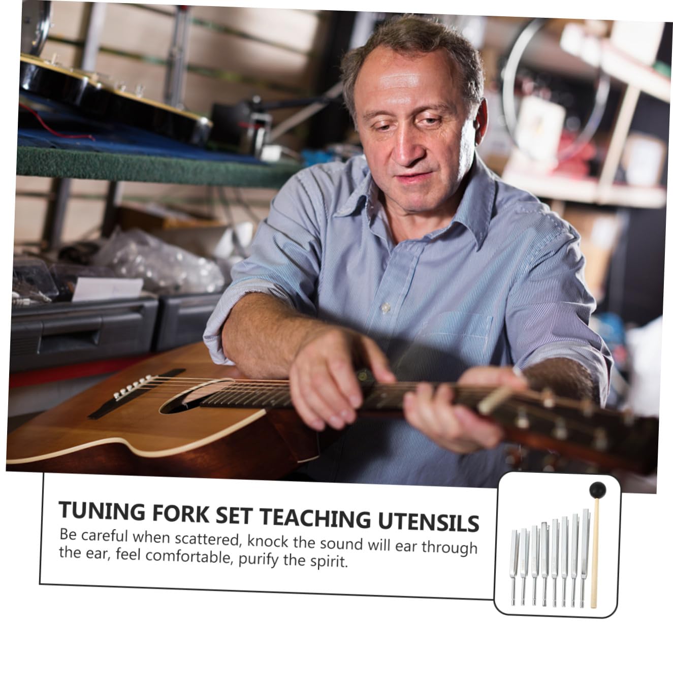 Toddmomy Professionelles Stimmgabel Aus Aluminium Tragbares Mehrzweck Tuning Tool Für Gitarre Violine Cello Und Bratsche 8 Stück Musikinstrumentenzubehör