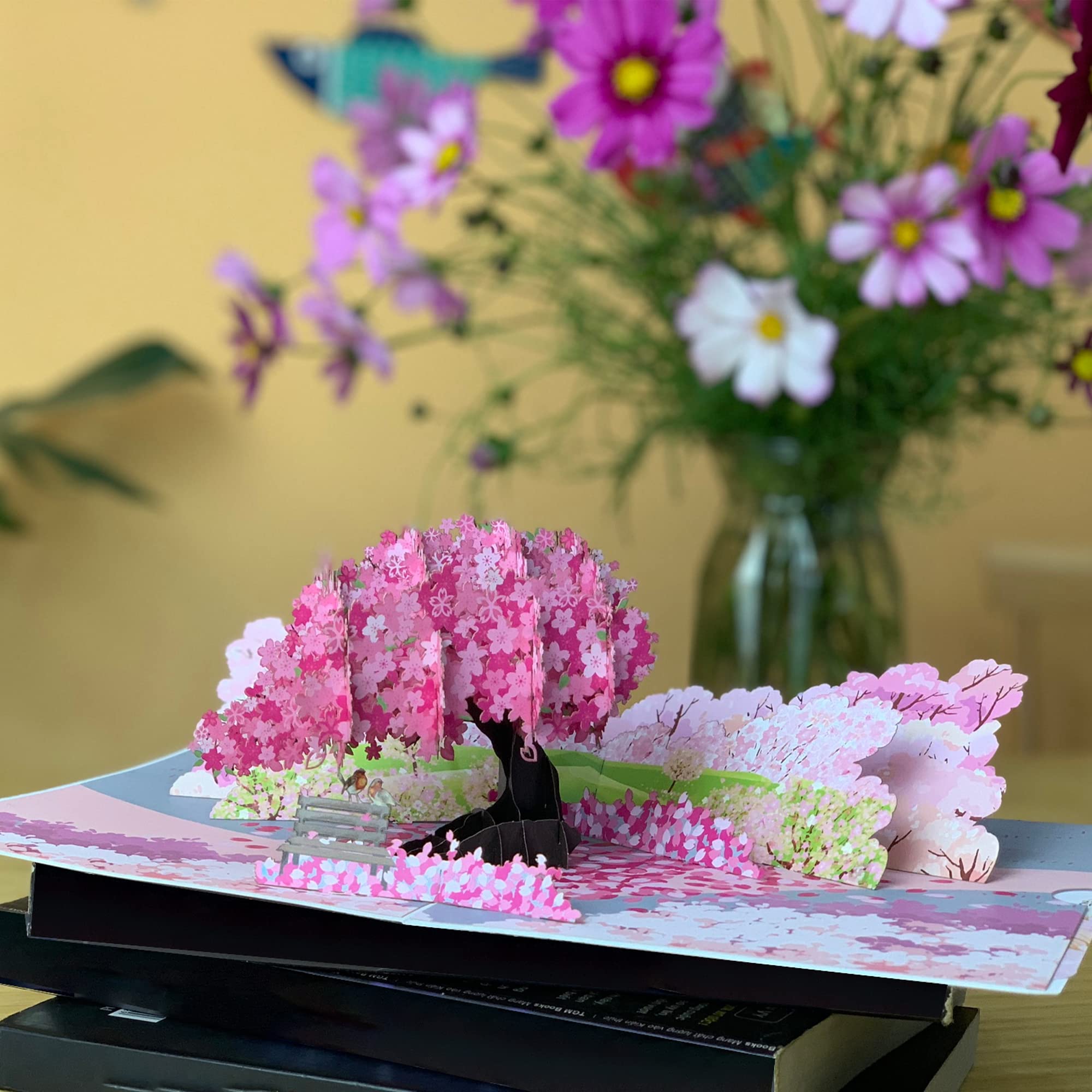 Liif 3D Pop-Up-Karte Tulpen - Für Muttertag, Geburtstag, Valentinstag & Alle Anlässe
