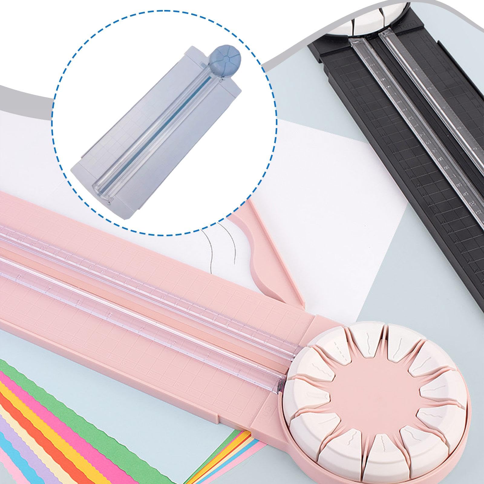 de Papel, Multiherramienta, Dispositivo para Cortar Papel, Accesorio para Manualidades, Regla de Corte. Fabricado con Material para Scrapbook, Azul
