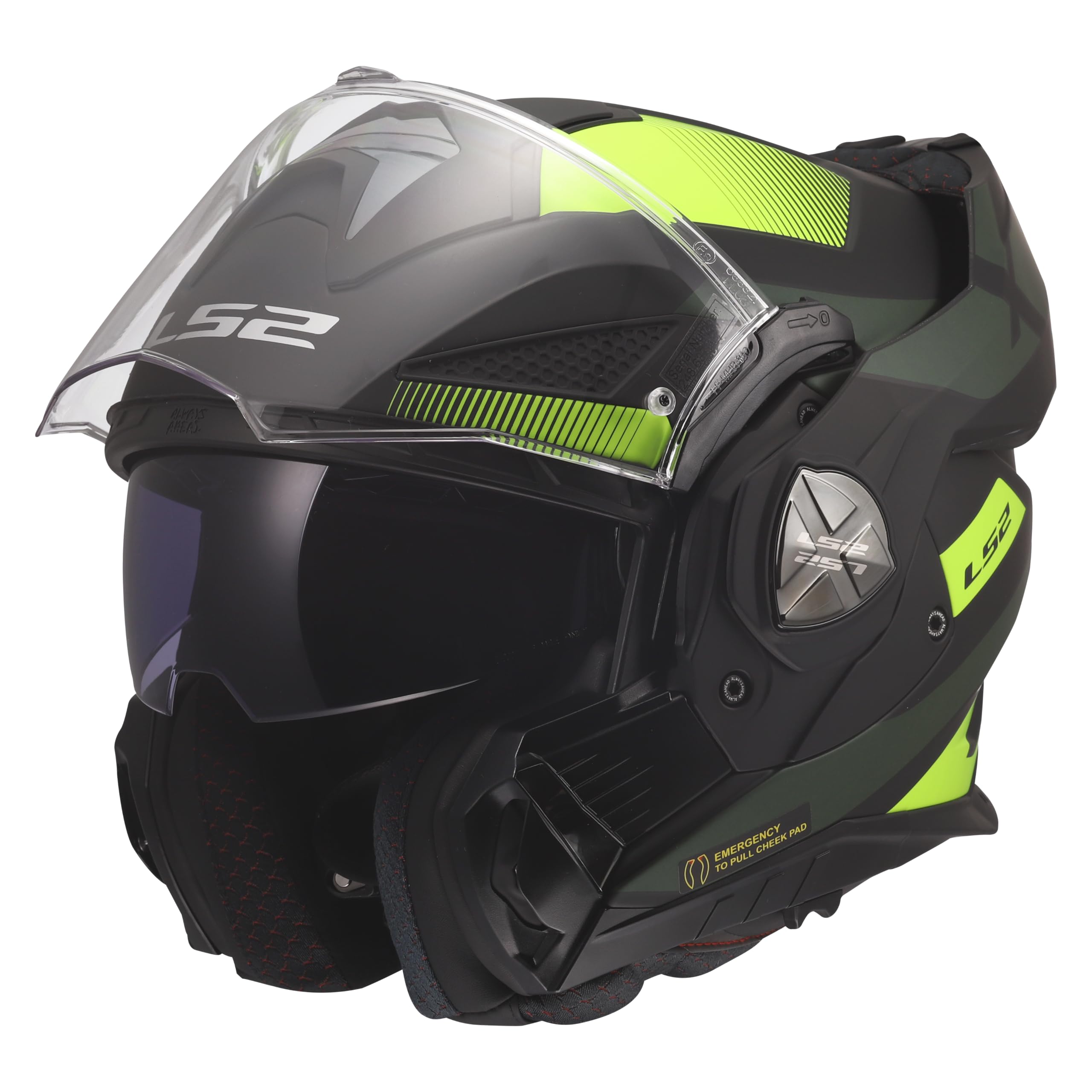 LS2, Modularer Motorradhelm ADVANT X NOVA Black Yellow, M