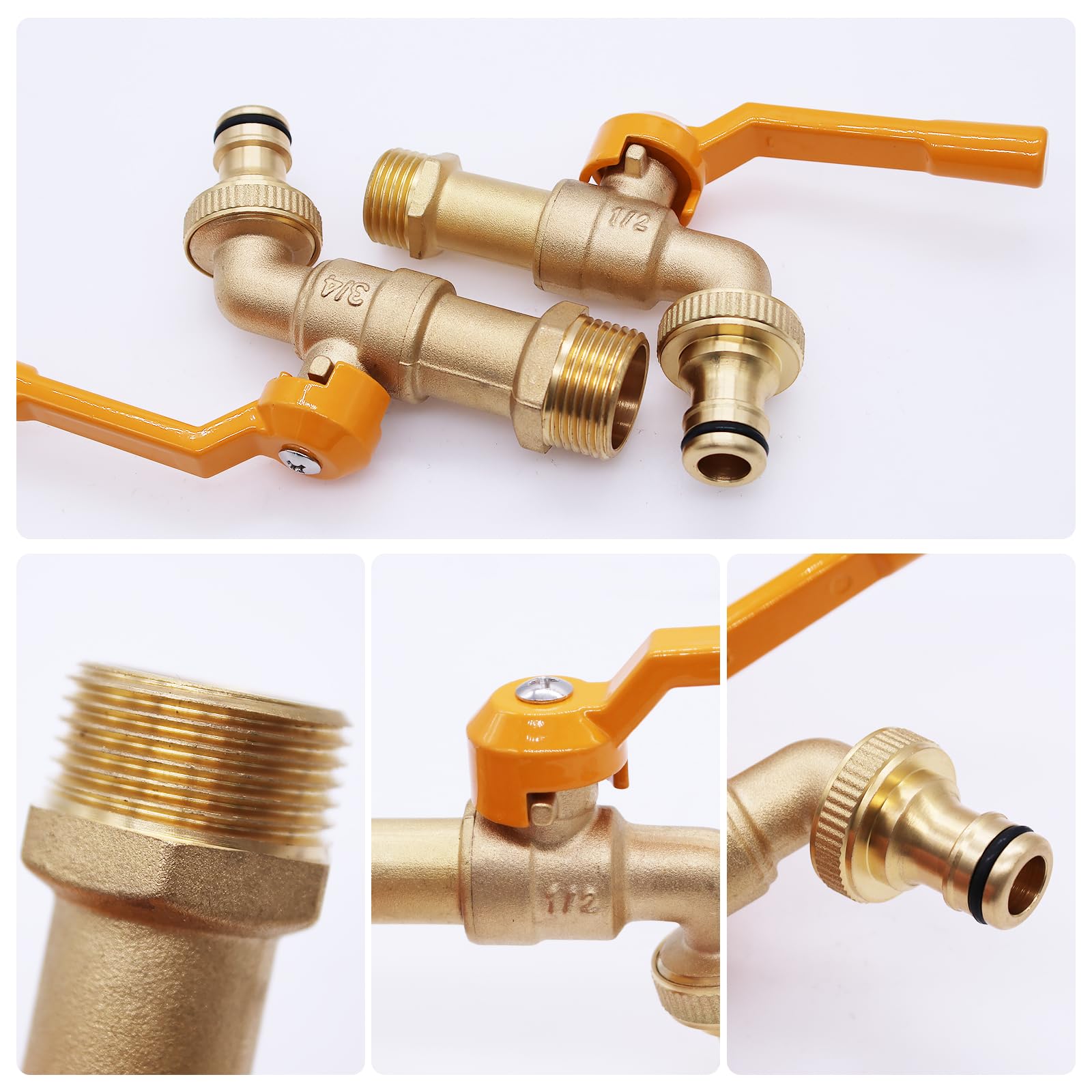 Robinet De Jardin Laiton 1/2" - Résistant Au Gel (-20°C) Et à La Chaleur (120°C) - Raccord Tuyau Inclus
