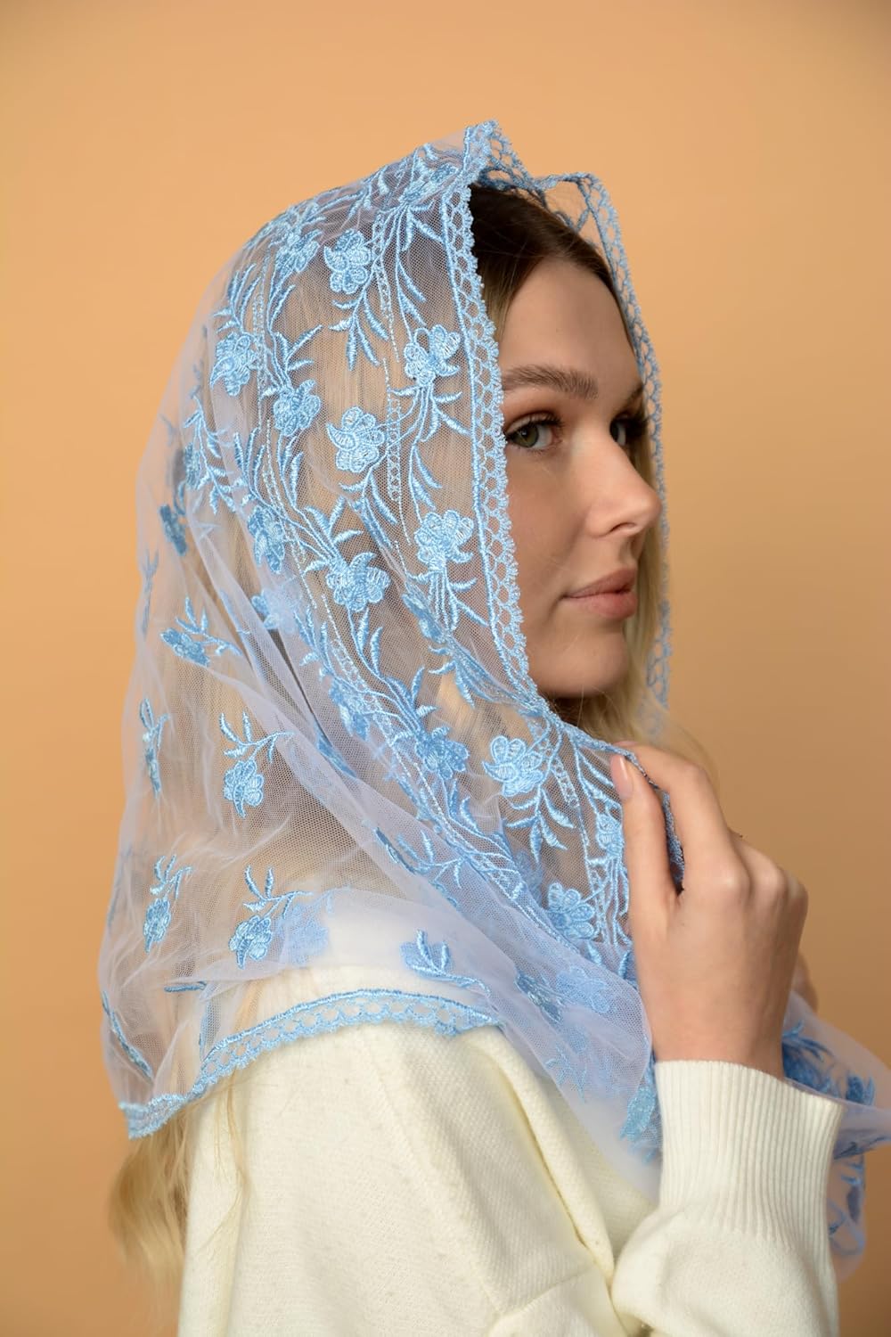 Catholic Mantilla Mass Infinity Church Lace Chapel Cathedral Mass Head Veil