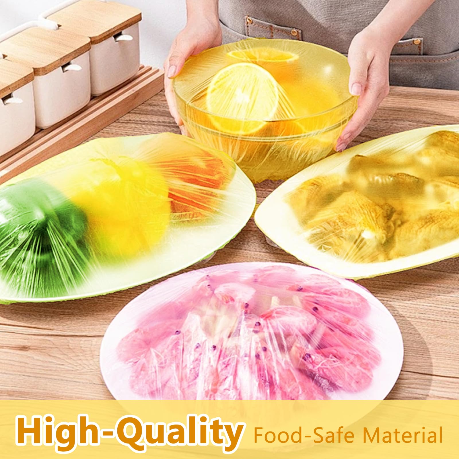 90 Pezzi Coprivivande Plastica Riutilizzabile Coperchi in Plastica Morbida Ciotole Cuffie per Alimenti Cucina Copri Alimenti con Elastico Cuffie Copri Vivande per Conservare Fresca la Frutta