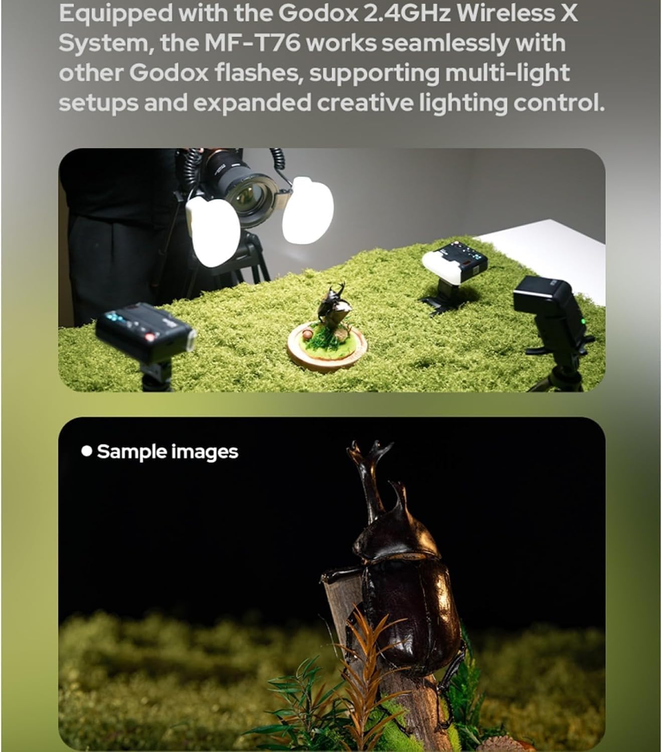 Godox MF-T76C TTL Flash Macro Doble para Canon con Difusores MF-DD