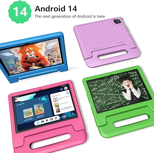 Miniatura 2 de ITDULCET Tablet para niños, Tablet Android 14 de 10 pulgadas para niños, 8 GB RAM 64 GB ROM Octa-Core Batería de carga rápida Tablet para niños con