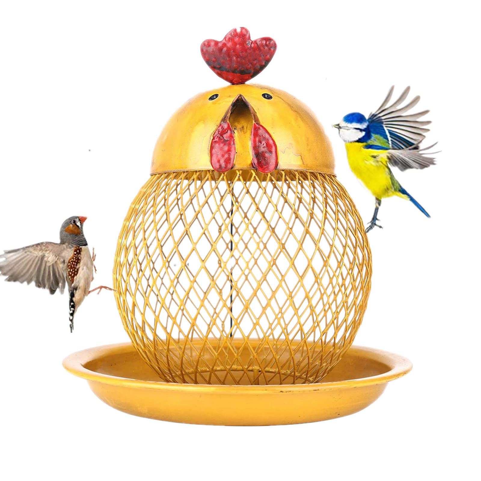 Comederos para Pajaros Silvestres Jardin Ventana Comedero Pajaros Silvestres Wildlife con Ventosa Comedero de Pajaros para Ventana,Gold