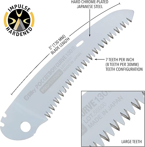 Miniatura 2 de Silky Cuchilla de repuesto Solo PocketBoy Curve 5.118 in Dientes Grandes (727-13)