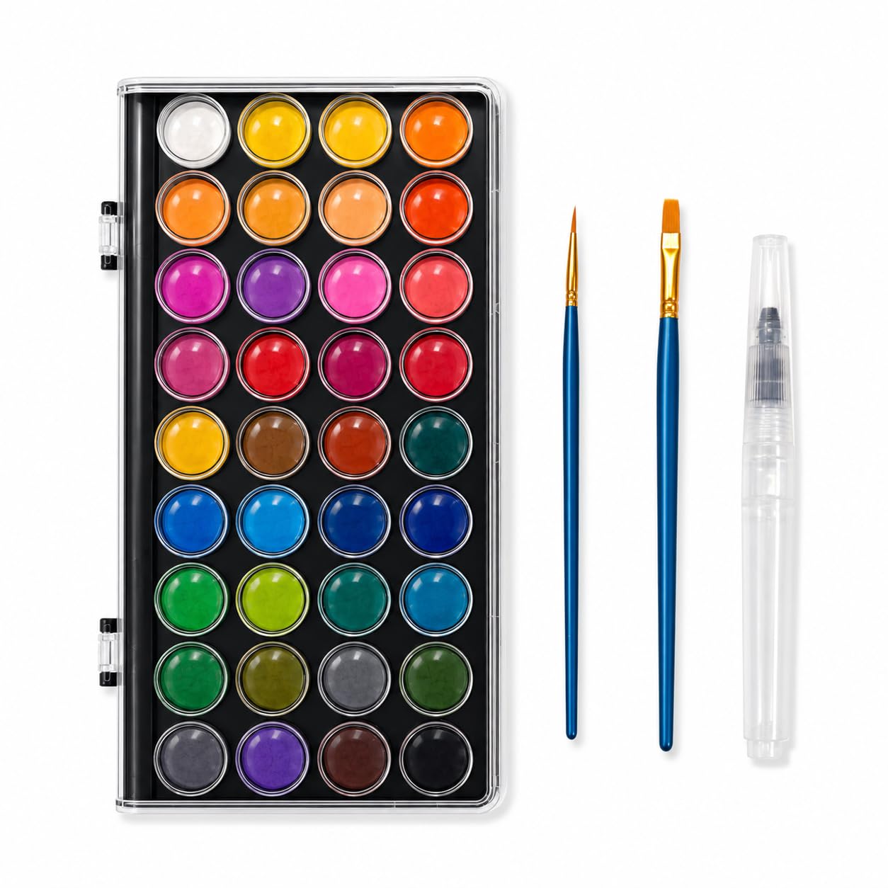 48 Color Watercolor Paint Set with Brushes -9