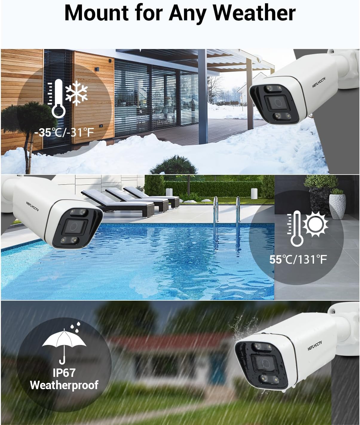 4MP POE IP Camera,Bullet Security Surveillance Wired CCTV Cameras with Human Detection One-Way Audio,Smart Color Night Vision,SD Card Slot,2.8mm Wide Angle,IP67 Waterproof Outdoor Indoor