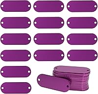 Vista 11 de StayMax Etiquetas de aluminio para grabado en blanco, etiquetas de estampado en blanco con 2 agujeros, paquete de 25 (negro)