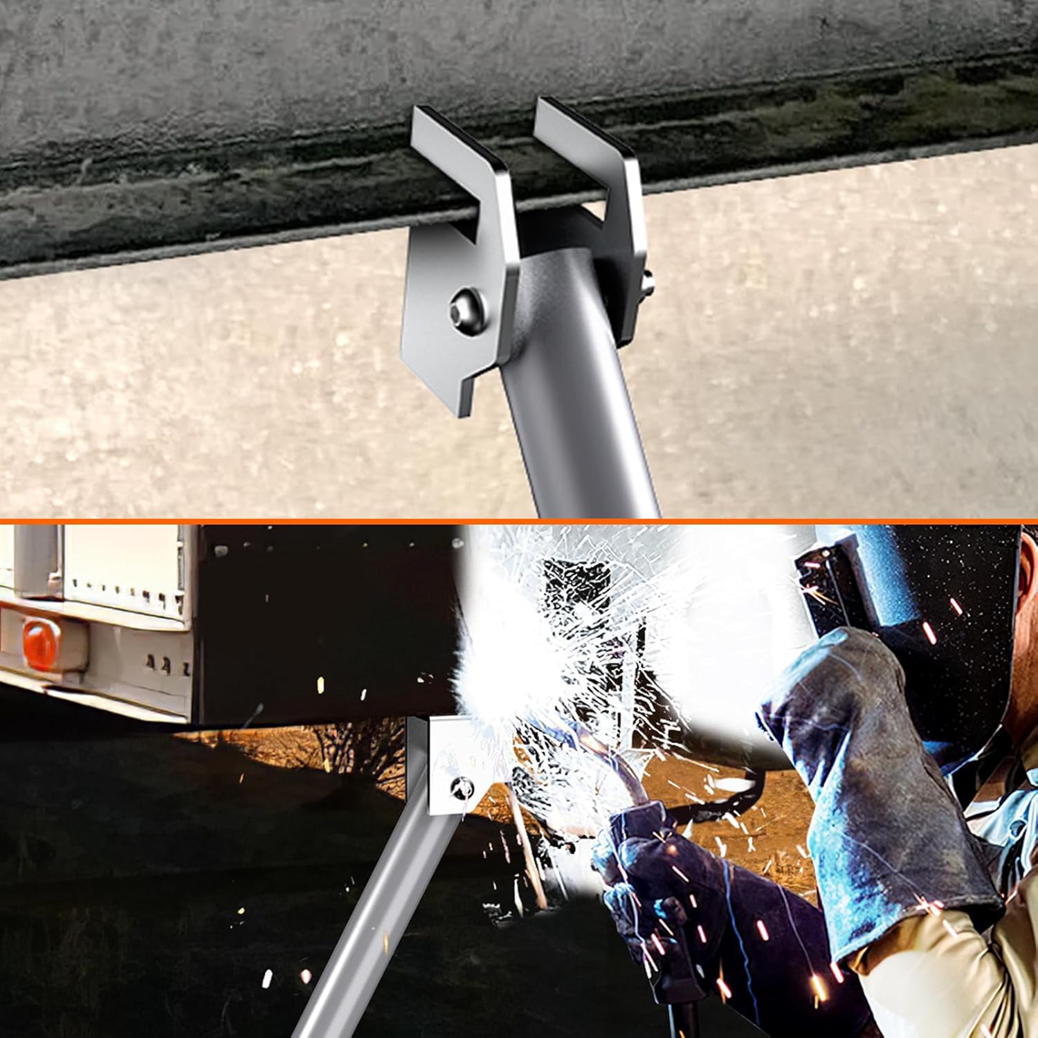 Universal RV Stabilizer, I-Beam Mount or Welding Installation to Reduce Shaking Wobble, with a Carry Bag Camper Jack Accessory Fit RV 5th Wheel Travel Trailer Height 15.35-25.5 inch (2 pcs)