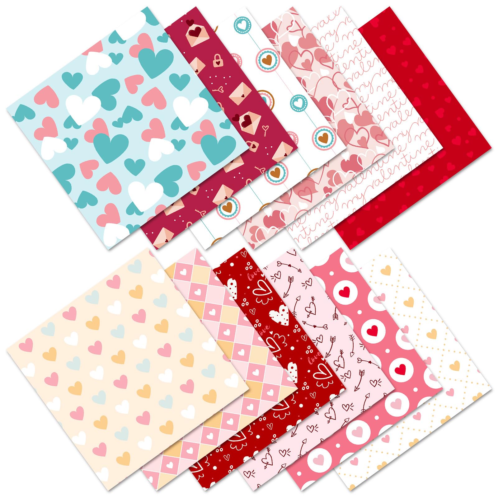 Scrapbook-Papier, 6"x6", 48 Blatt Papierblock zur Kartenherstellung, 160 g/m² dekoratives Bastelpapier, DIY Scrapbook Junk Journal Zubehör(Style 11)